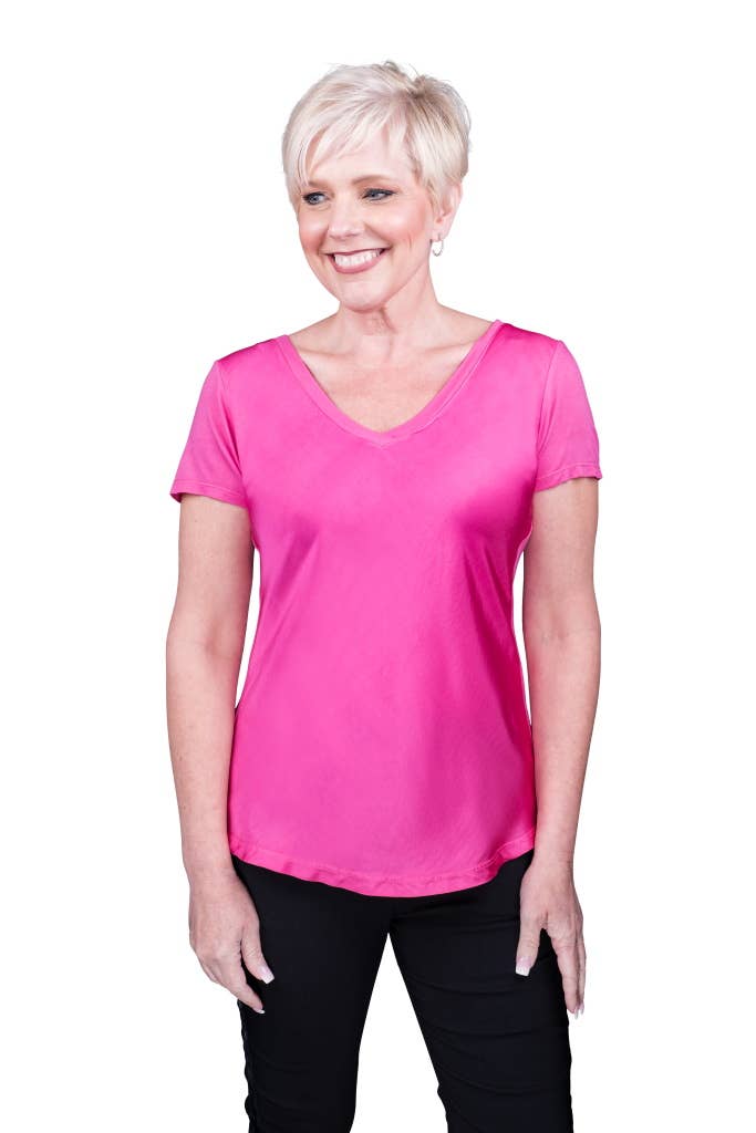 TINA Stephens Italy/Tees By Tina - Wholesale T-Shirt - Women's - Brea Viscose Sheen Top (BSS180)8