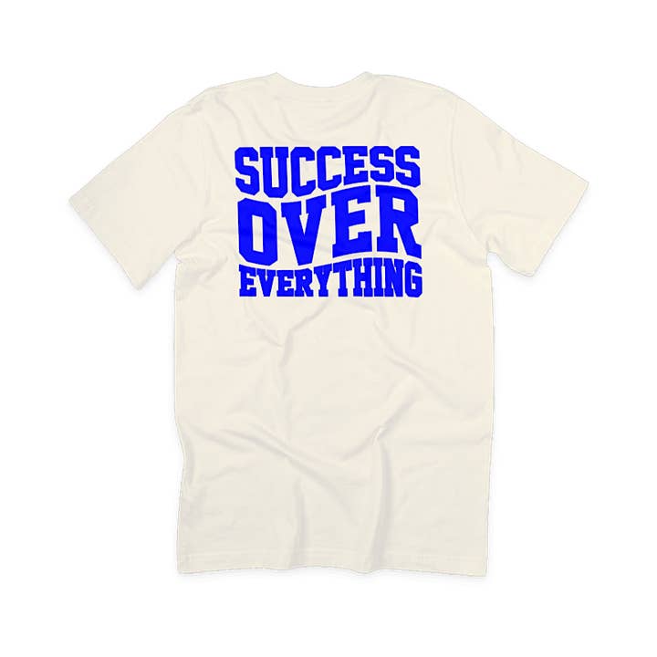 SuccessOverEverything®️ Wave Tee - Off White / Royal for wholesale by SuccessOverEverything Clothing