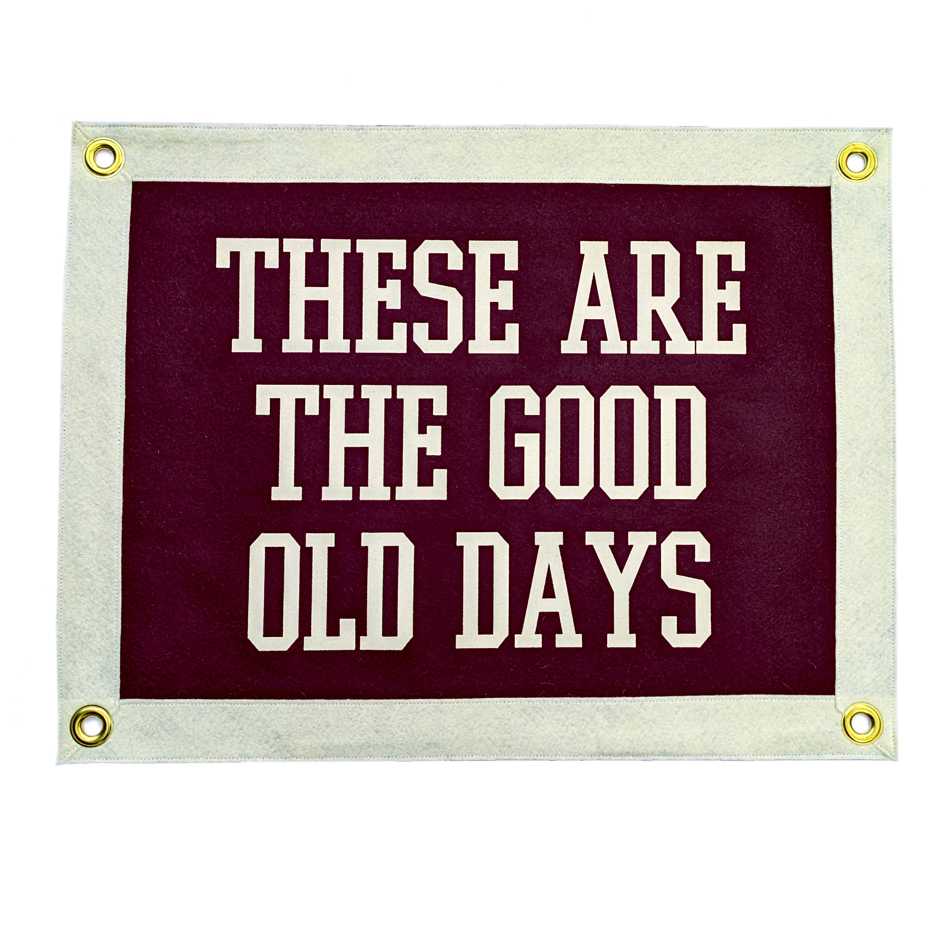 Pennant For Your Thoughts - Wholesale Banner - These Are The Good Old Days Camp Flag | Wall Hanging Banner5
