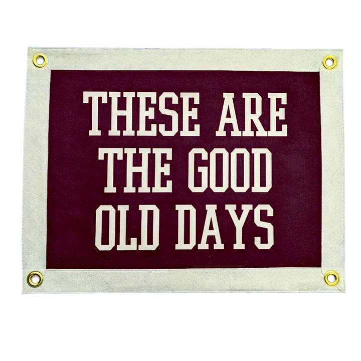 Pennant For Your Thoughts - Wholesale Banner - These Are The Good Old Days Camp Flag | Wall Hanging Banner5