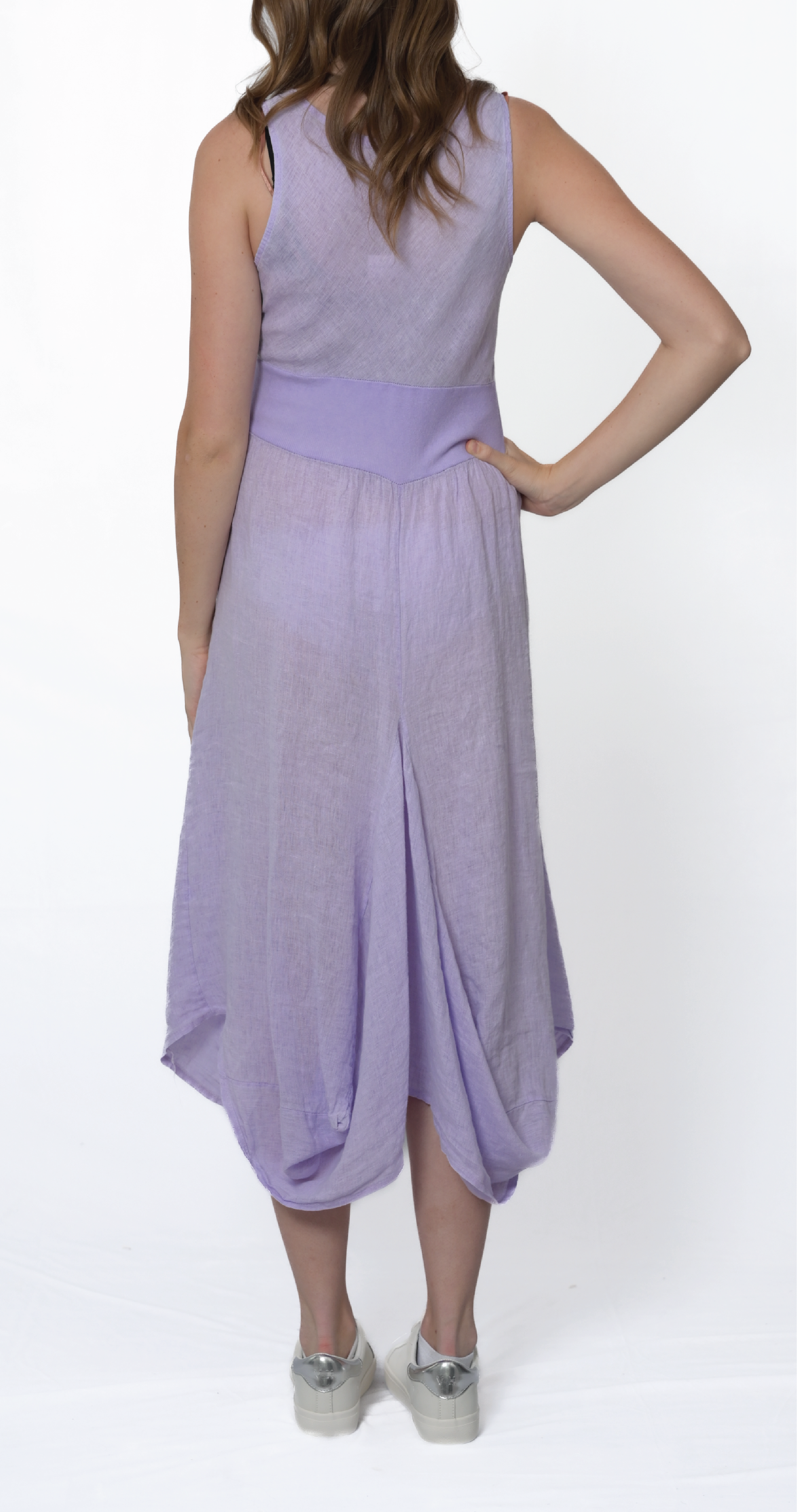 Merci Marie - Wholesale Dress - Women's - Linen Tank Gathered Dress #46706