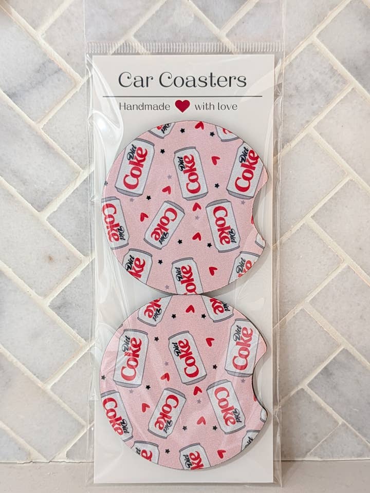 Diet Soda Car Coasters for wholesale by Sweet Bean Candle Collective