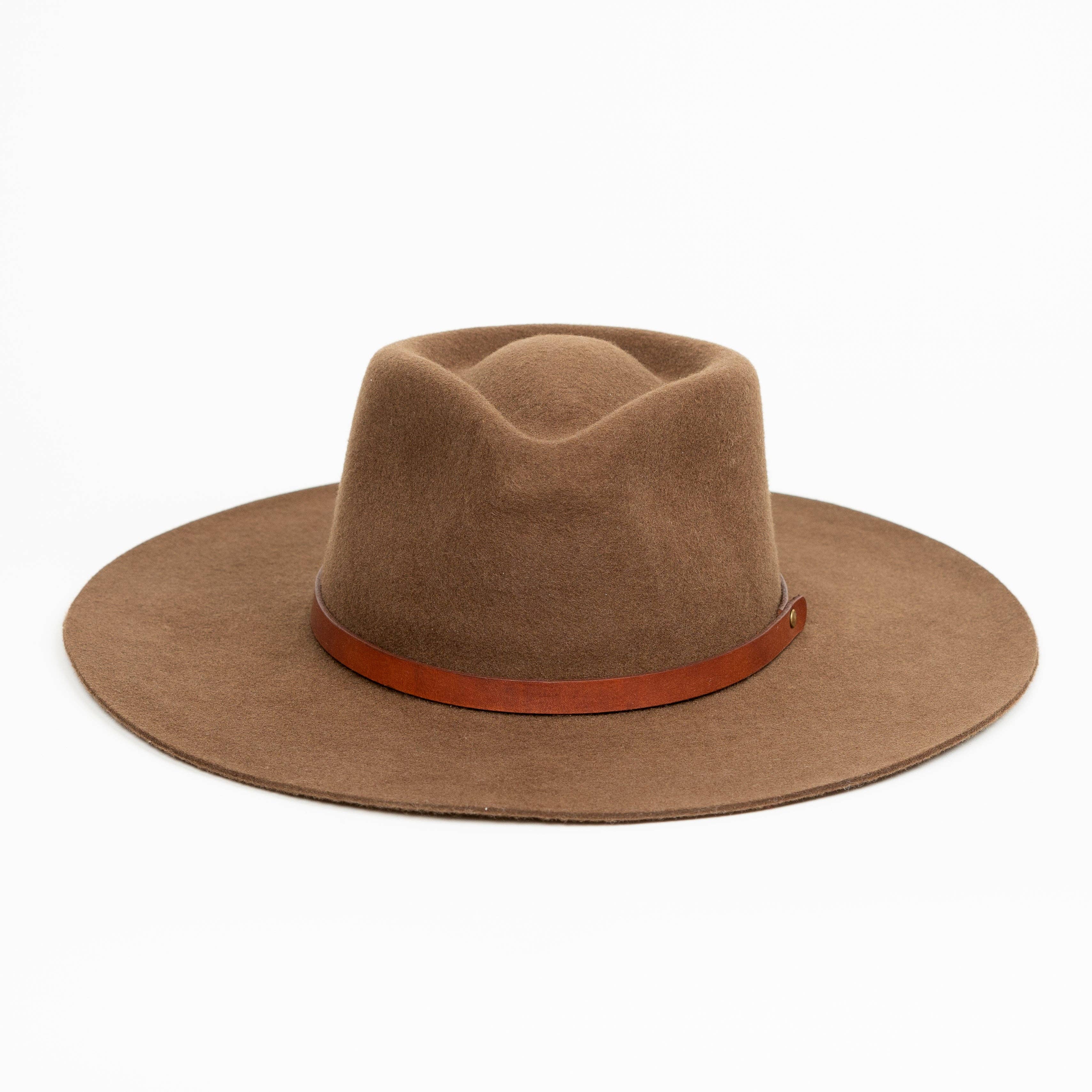 Minga - Wholesale Fedora - Women's - La Vida Wool Rancher Hat - Oak2