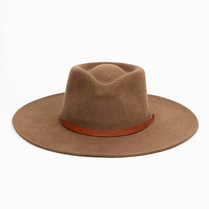 Minga - Wholesale Fedora - Women's - La Vida Wool Rancher Hat - Oak2