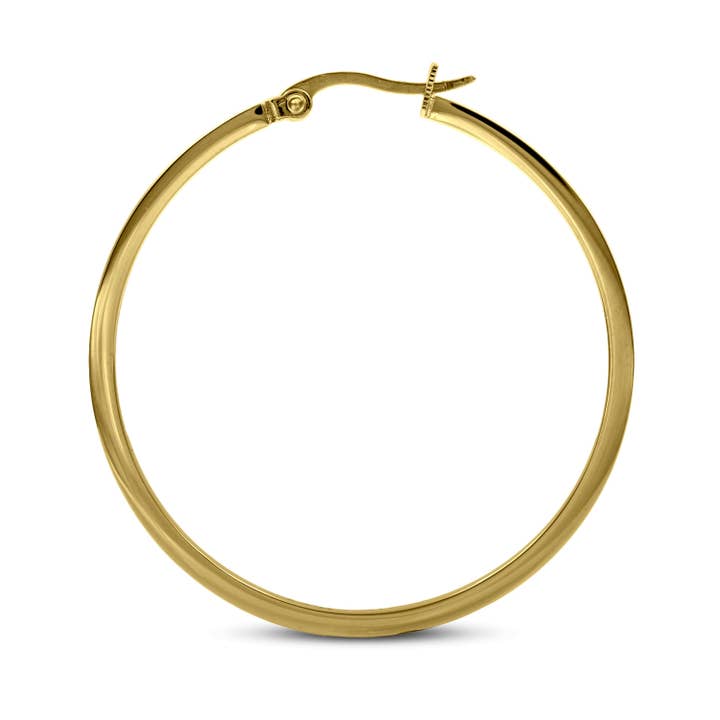 B.Tiff - Wholesale Hoop Earrings - ER317 B.Tiff Pave 58-Stone Classic Large Hoop Earrings