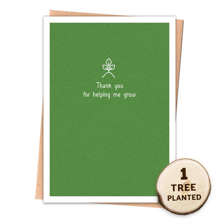 Eco Friendly Card, Parent Teacher Seed Gift. Helping me Grow for wholesale by 1 Tree Cards