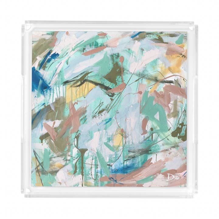 Abstract Acrylic Tray for wholesale by Laura Duke Fine Art