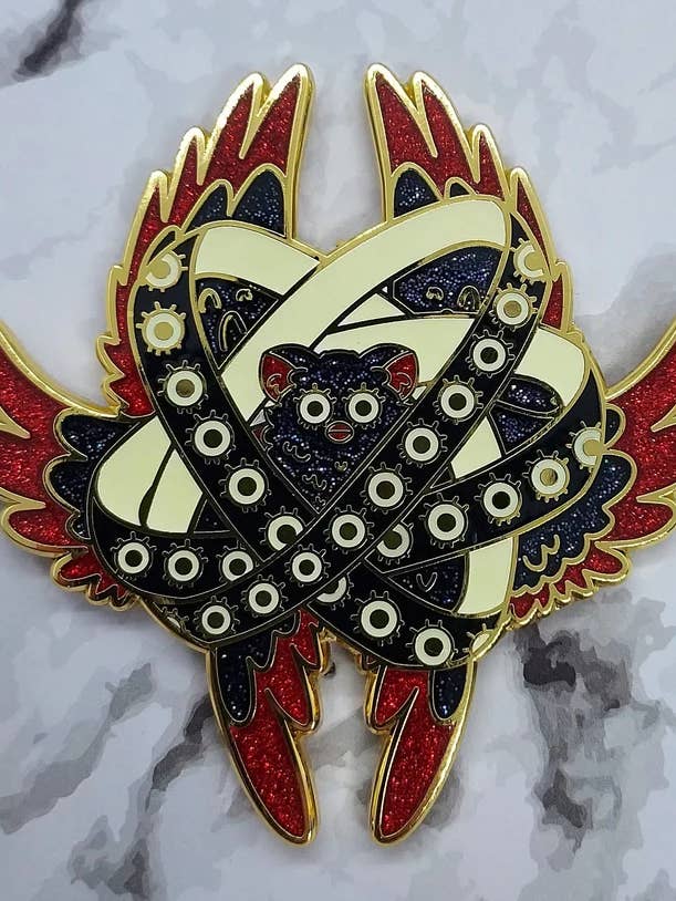 Furby Ophanim Biblically Accurate Inspired enamel pin Angel for wholesale by CatHead Pins