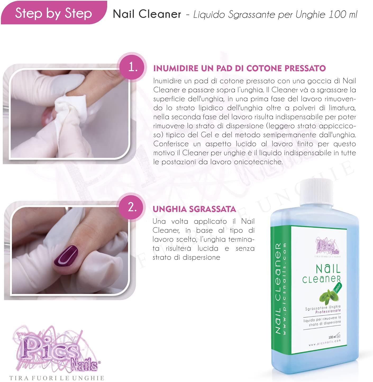 Pics Nails - Wholesale Nailcare Set - Nail Cleaner Professional Nail Degreaser 100 Ml Mint - High Quality Nail Degreaser, Removes Dispersion Layer (Sticky) From Gel Reconstructed Nails Manufacturers2