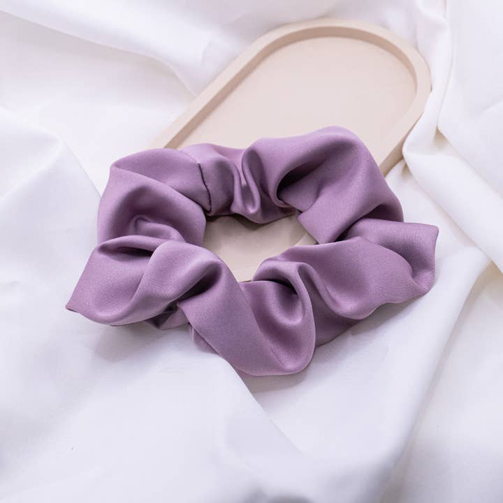 Tilda&Theo – wholesale Scrunchie - Women’s – Scrunchie satin purple hair band lavender - hair tie