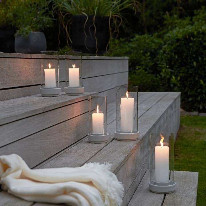 Studio Nordhaven - Wholesale Candle Holder - Hurricane Candle Holder -large, sand by Stelton