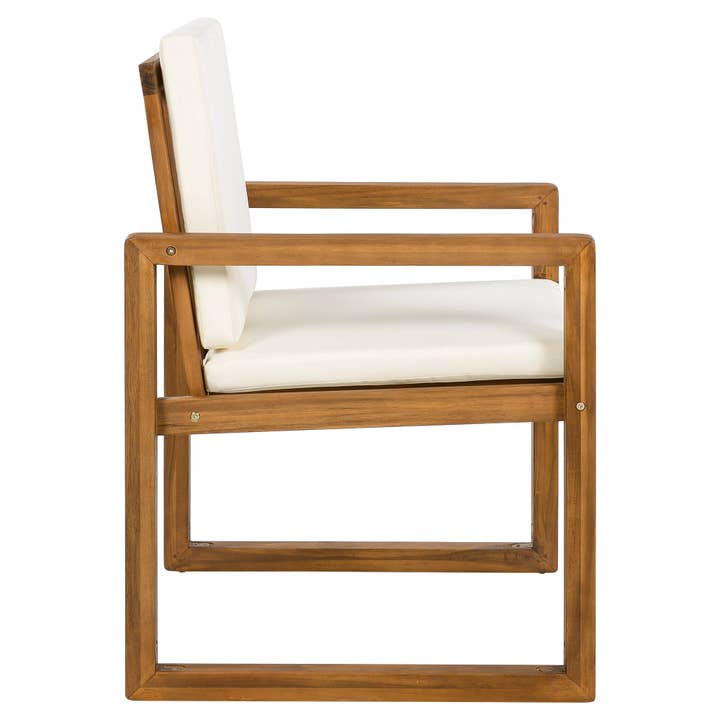 HOMYCASA DESIGN INC - Wholesale Patio Set - 5-Piece Outdoor Patio Dining Set Acacia Wood with Four Armchairs and Table, Beige17