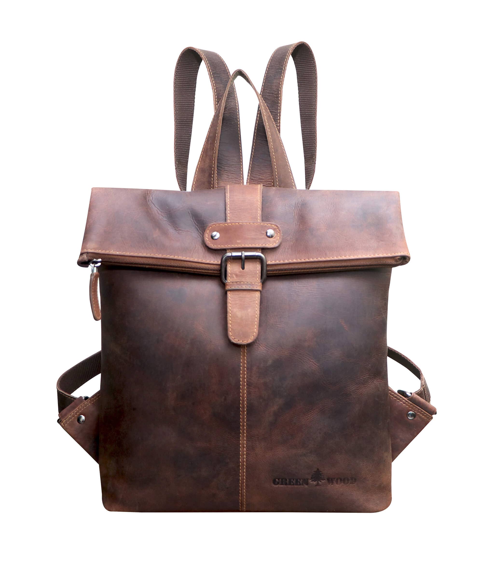 Greenwood - Wholesale Backpack - Women's - Sandy Small Rucksack with Rolltop Leather Rucksack Modern Women10