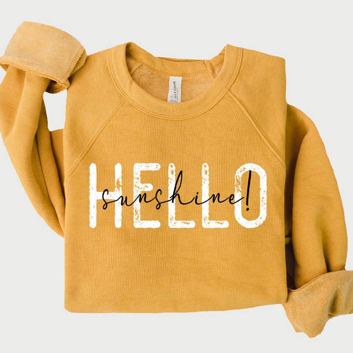 Sweatshirt polaire vintage Hello Sunshine Graphic pour la vente par Kissed Apparel