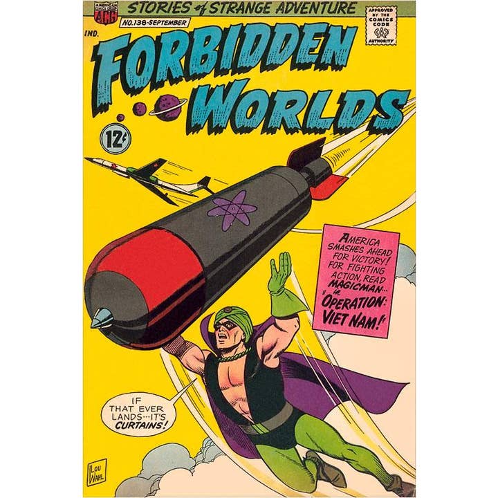 Greeting Card OS-45 Forbidden Worlds Comic for wholesale by Found Image Press