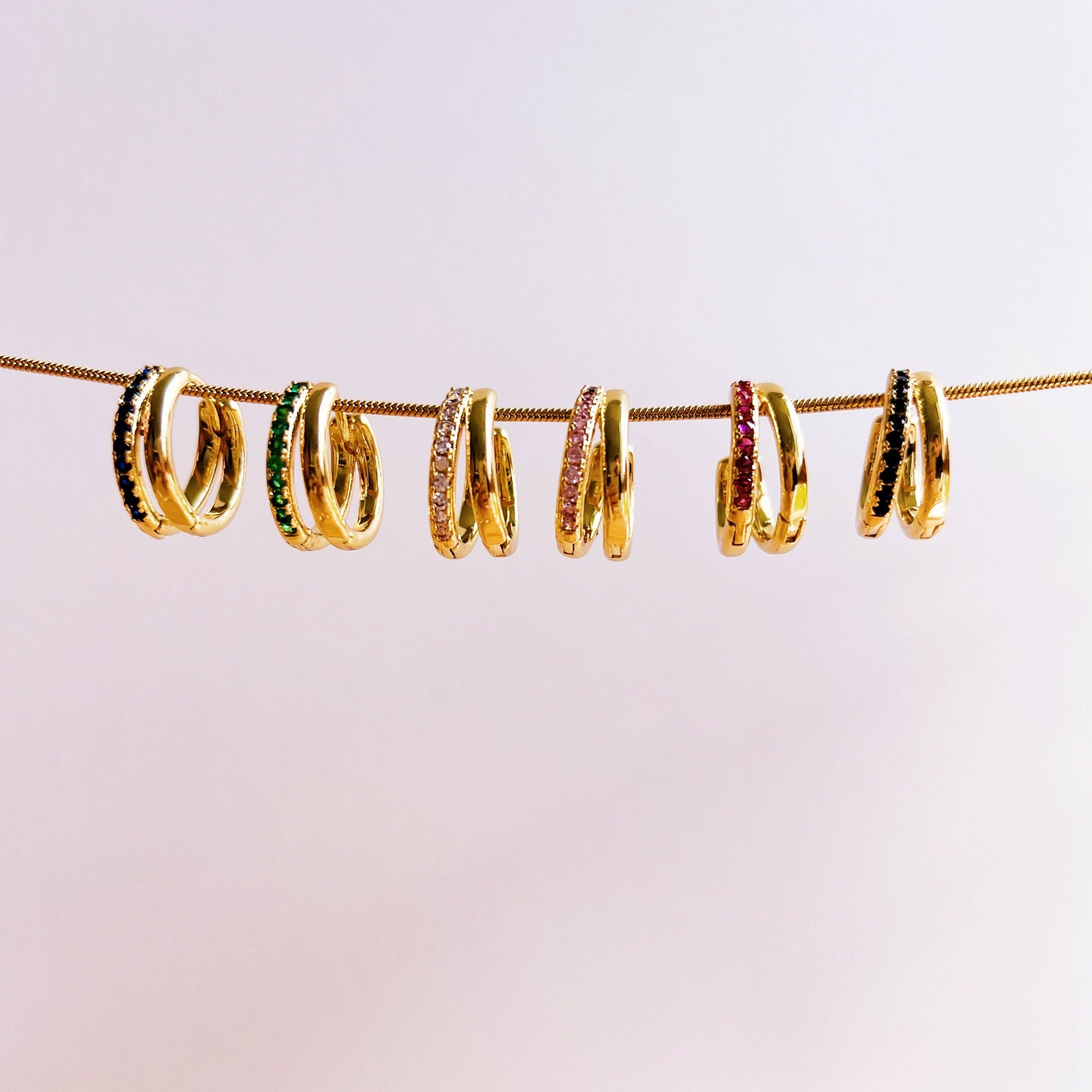 Rosies - Wholesale Hoop Earrings - Elena hoops black2