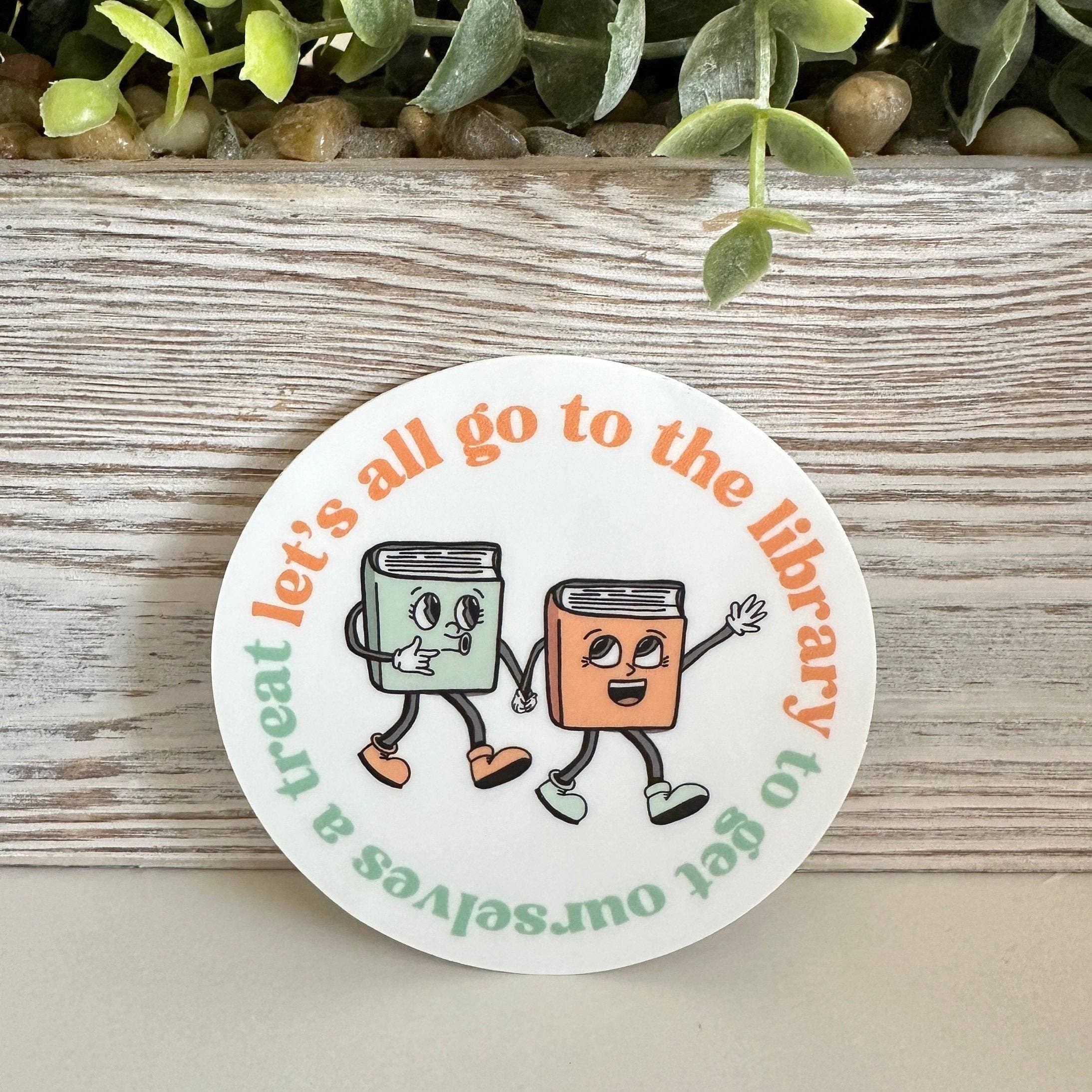 Alyssa Mae Crafts - Wholesale Sticker - Let's Go to the Library Sticker1