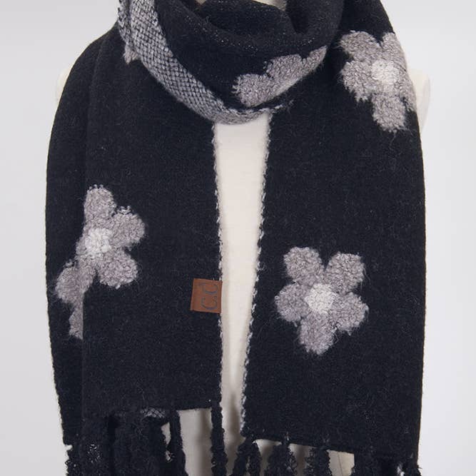 Hana - Wholesale Scarf - Women's - C.C Daisy Pattern Scarf2