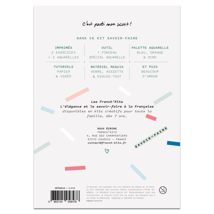 French Kits - Wholesale Gag Gift/Novelty Gift - “Pretty Little Fox” Craft Watercolor Kit2