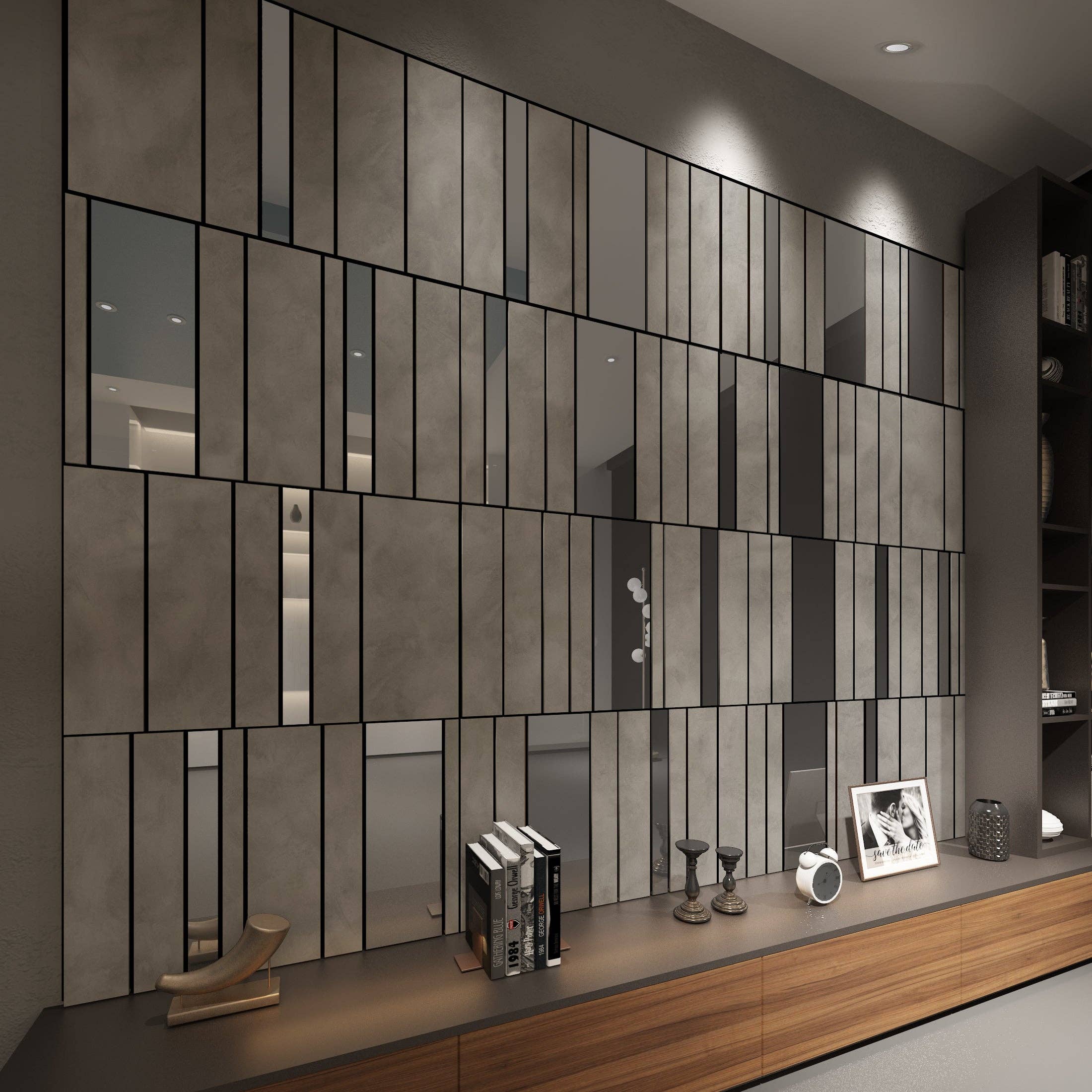 Guipp-Decor - Decoriy - Wholesale Wall Accent - Concrete & Silver Mirror Decorative Panels1