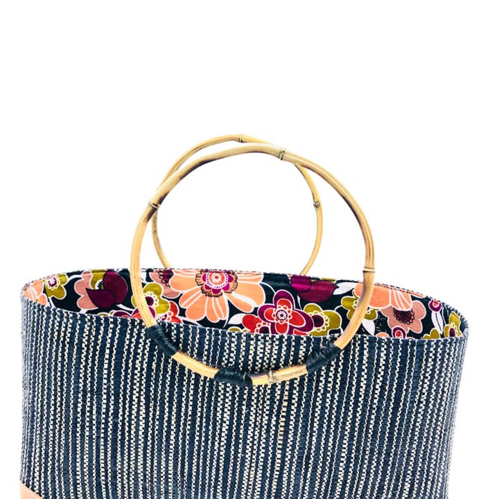 Shebobo - Wholesale Beach Bag - Bebe Straw Handbag with Bamboo Handles