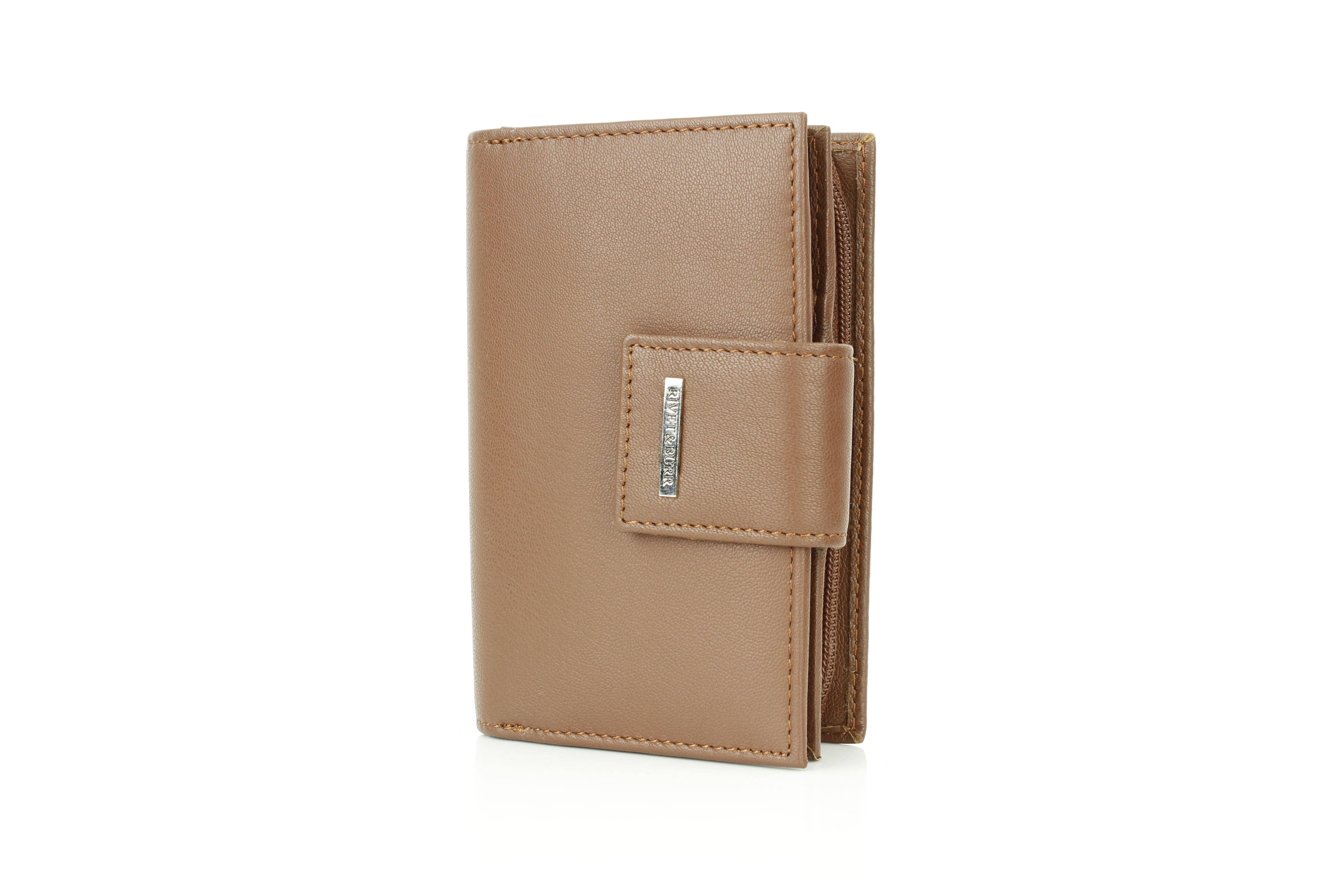 Leather Impressions Inc - Wholesale Wallet - Women's - Snap Leather Clutch Wallet | Zip Pocket RB LW 21 100116