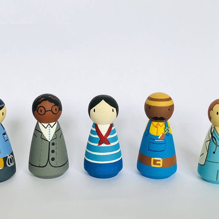 PoppyBabyCo – Engroshandel Trælegetøj - Børn – Wooden Peg Dukker Professional10