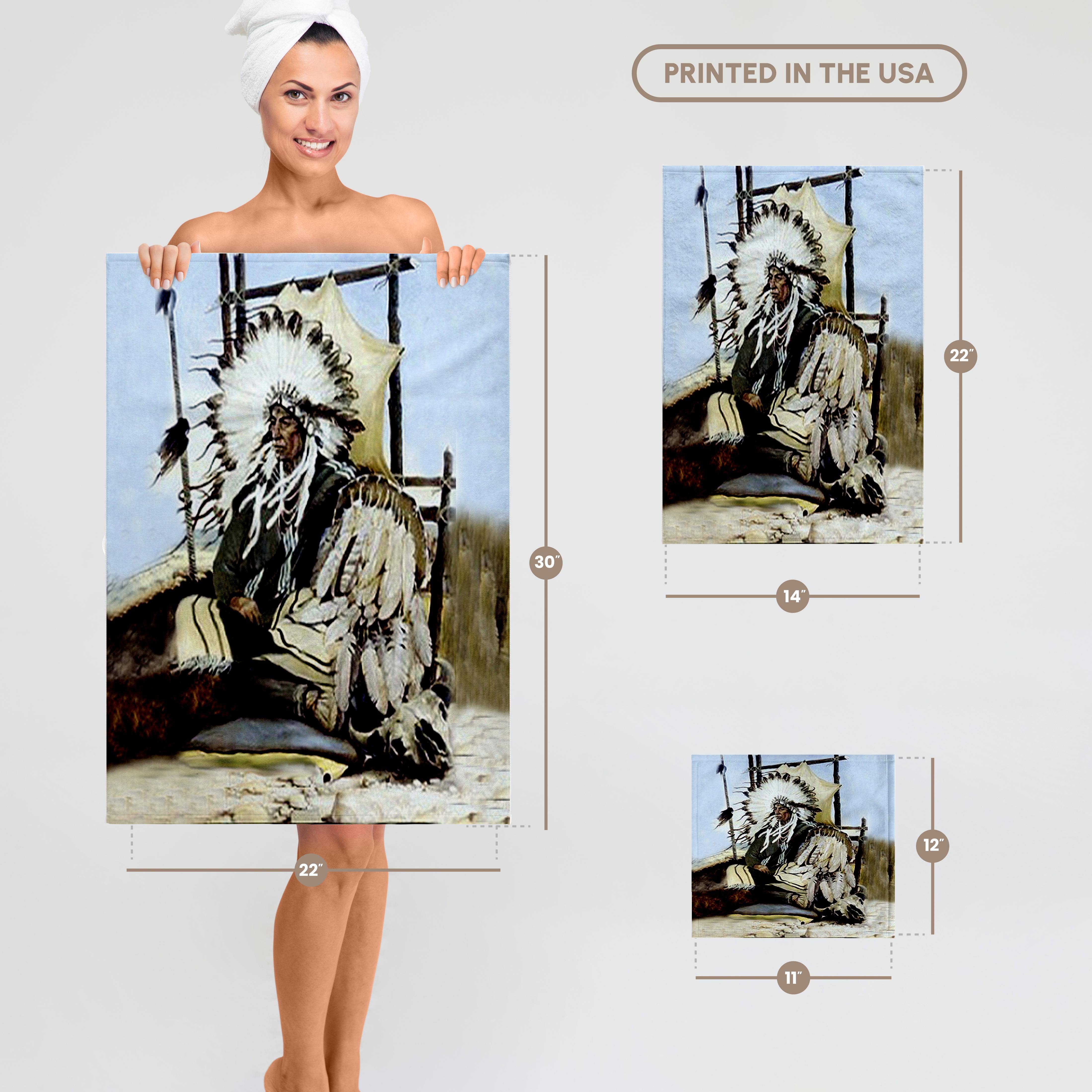 3dRose - Wholesale Bath Towel - 3dRose, Indian Chief, Towel6
