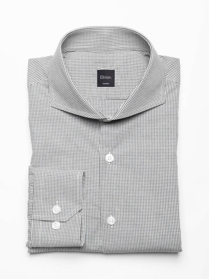 Camisa de Cuadros Dobby Negro Nítido - Resistente a las Arrugas para venta al por mayor de BRISK