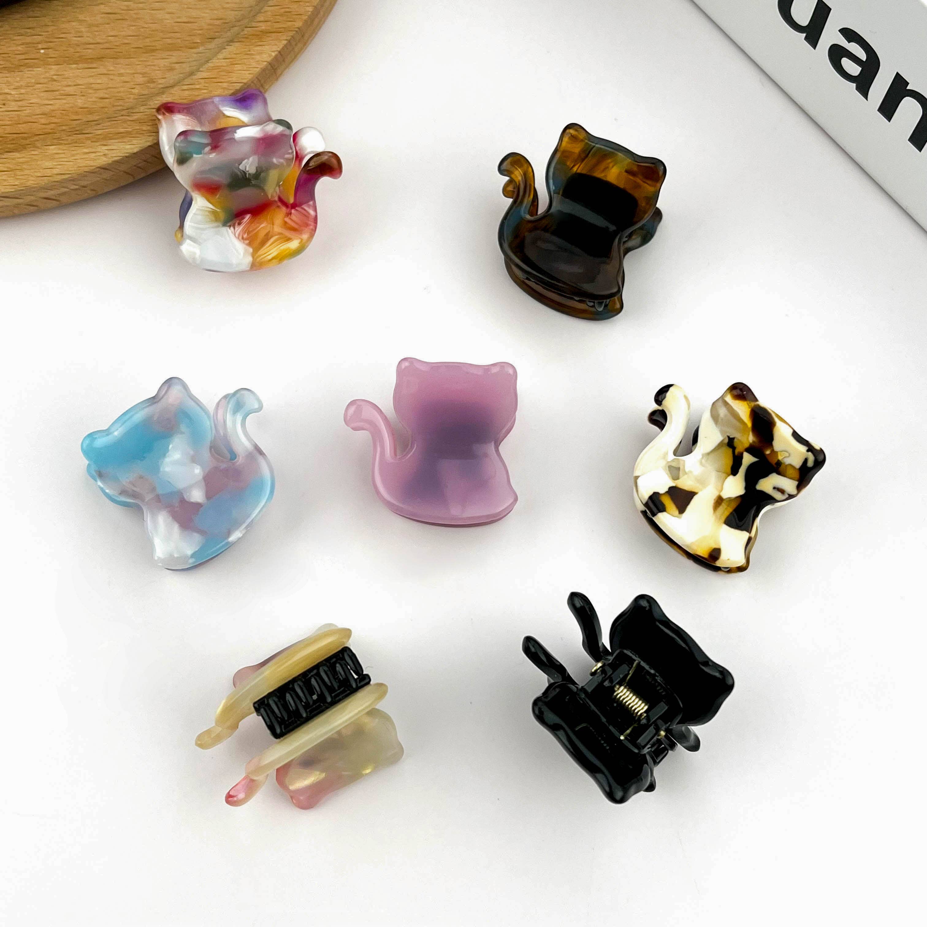 TheDivaSoap - Wholesale Hair Clip - Women's - Mini Cat Acetate Hair Claw Clip, Cute Animal Clips9