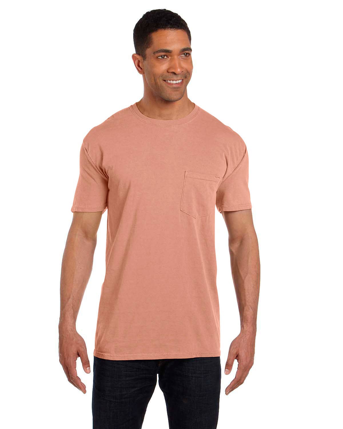 Total Apparel - Wholesale T-Shirt - Unisex - Comfort Colors Garment-Dyed Pocket Blank T-Shirt | 6030CC51