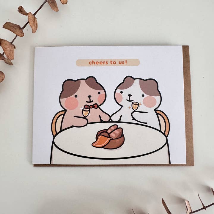 iristocat - Wholesale Congratulations Card - Cheers To Us Greeting Card1