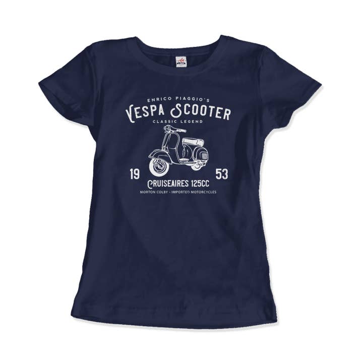 Art-O-Rama Shop - Wholesale Screen Printed T-Shirt - Unisex - Vintage Piaggio Scooter 1953 125cc T-Shirt12