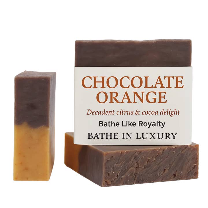 Bathe in Luxury - Wholesale Bar Soap - Chocolate Orange Soap Bar – Decadent Citrus & Cocoa Delight