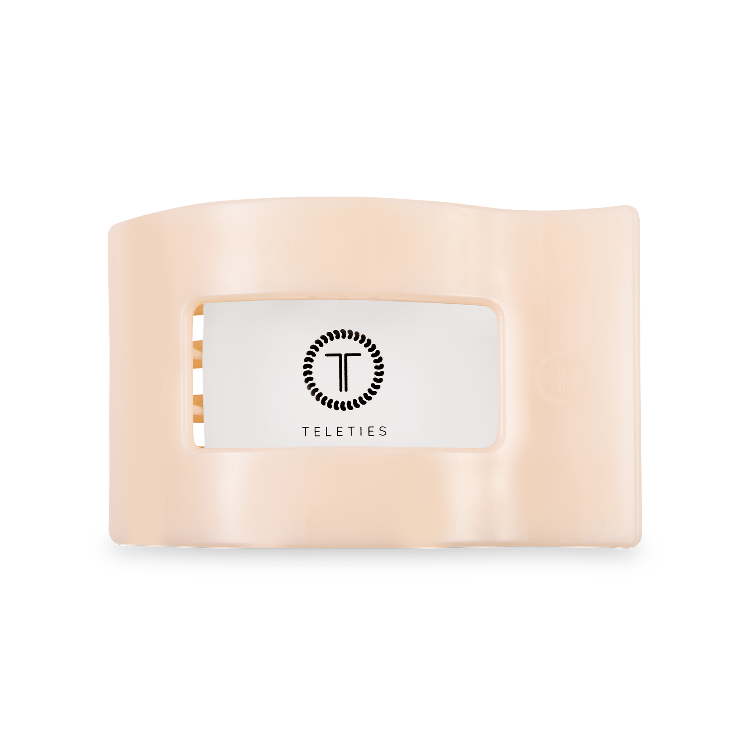 TELETIES - Vendita all'ingrosso Fermaglio per capelli - Donna - Fermaglio Rettangolare Piatto | Medio | Beige Mandorla1