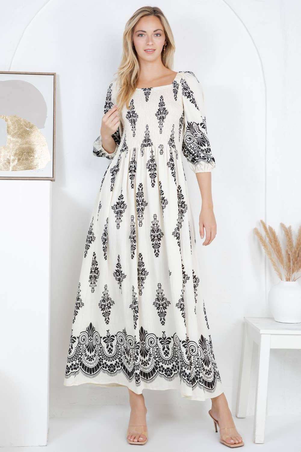 Fashion Space - Wholesale Dress - Women's - Women's Graphic Print Fashion Maxi Dress0