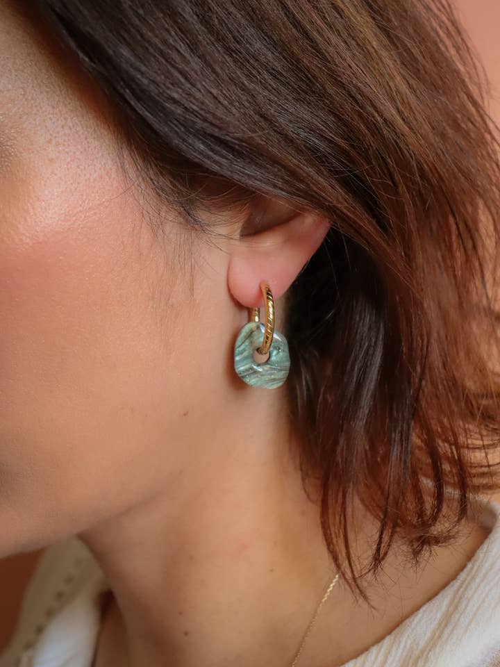 Créoli Intercambiabili Celeste Agata Verde per la vendita all'ingrosso da parte di CG Home