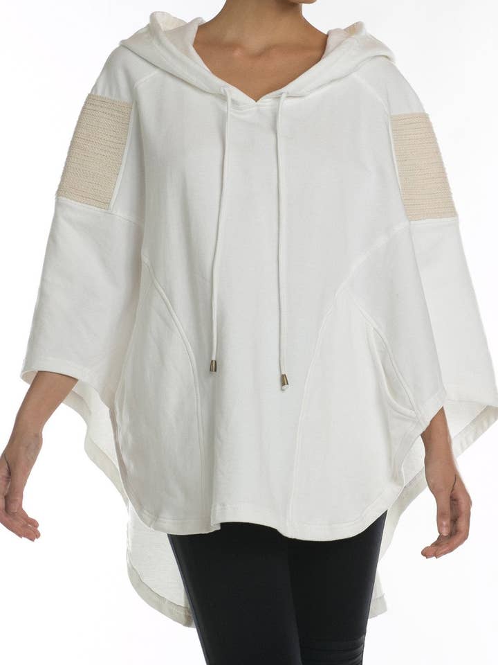 Poncho com capuz de boa por atacado de Jan Hilmer + Sparrow