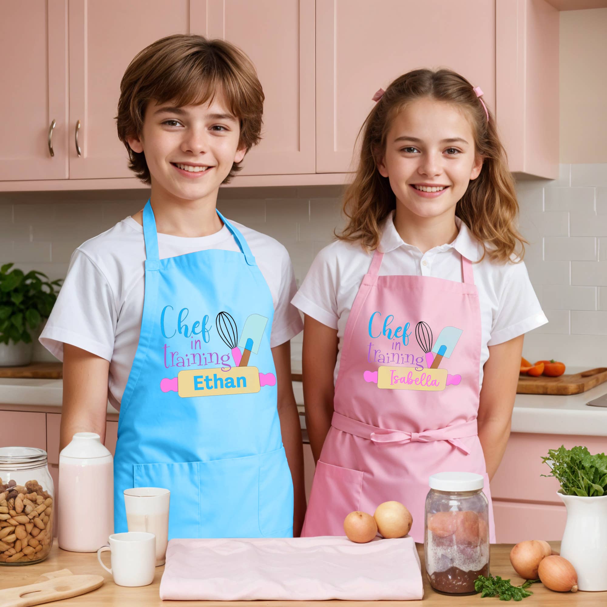 Gradzo – Großhandel Schürze – Kinder – Personalisierte Kinderschürze mit Wunschname4