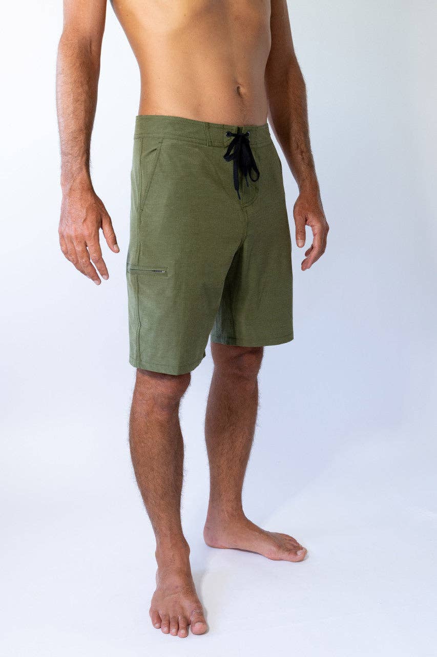 Maui Rippers - Wholesale Swim Shorts - Men's - Moss 21" Hybrid Boardshort4