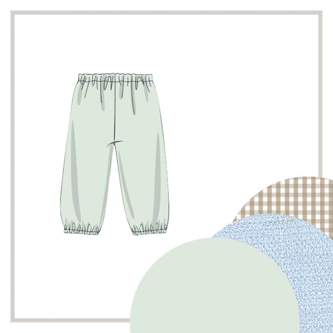 The Seaside Proper Children’s Company - Wholesale Pants - Kids - December Arrival Boys Sage (Bear, parade & boots) Bubble Pant