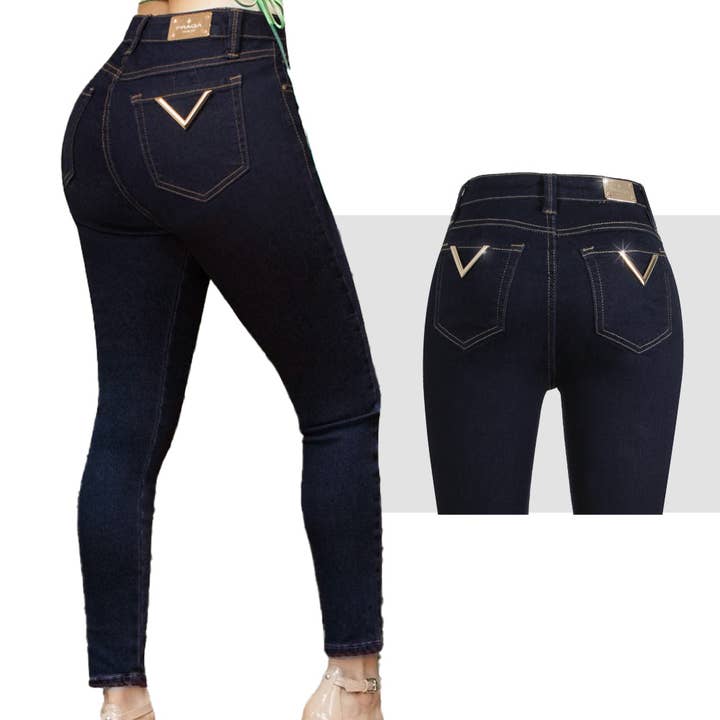 vlinvun - Wholesale Jeans - Women's - Woman Jeans Fit Jeans Pantalon Colombiano Skinny OFELIA B Praga Jeans PRPGAB-068AZME