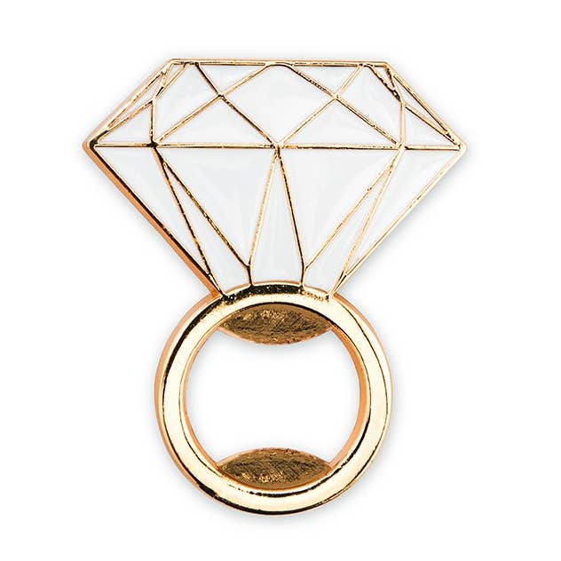 Weddingstar Inc. - Wholesale Bottle/Wine Opener - Flat Metal Diamond Ring Bottle Opener - Gold0