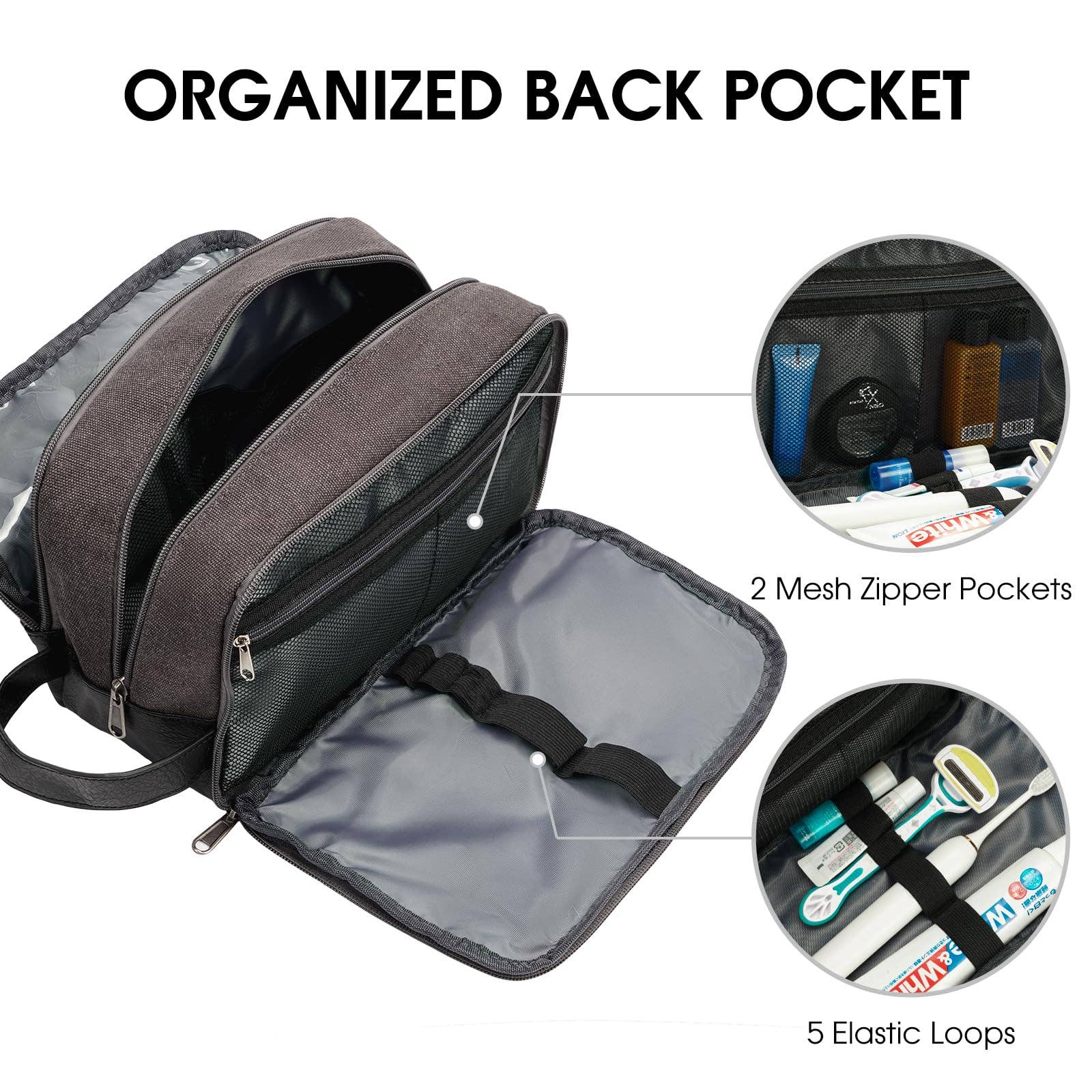 wandf - Wholesale Toiletry Bag - Men's - Canvas Travel Toiletry Shaving Bag Hanging Dopp Kit Unisex27