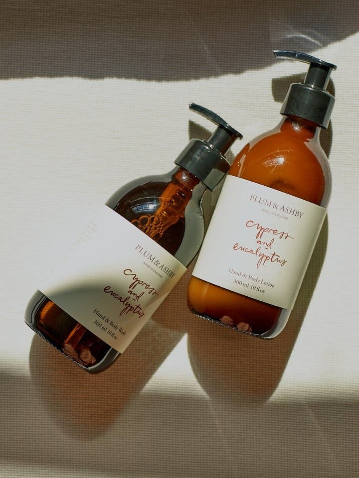 Cypress & Eucalyptus Hand & Body Lotion Pack for wholesale by Plum & Ashby