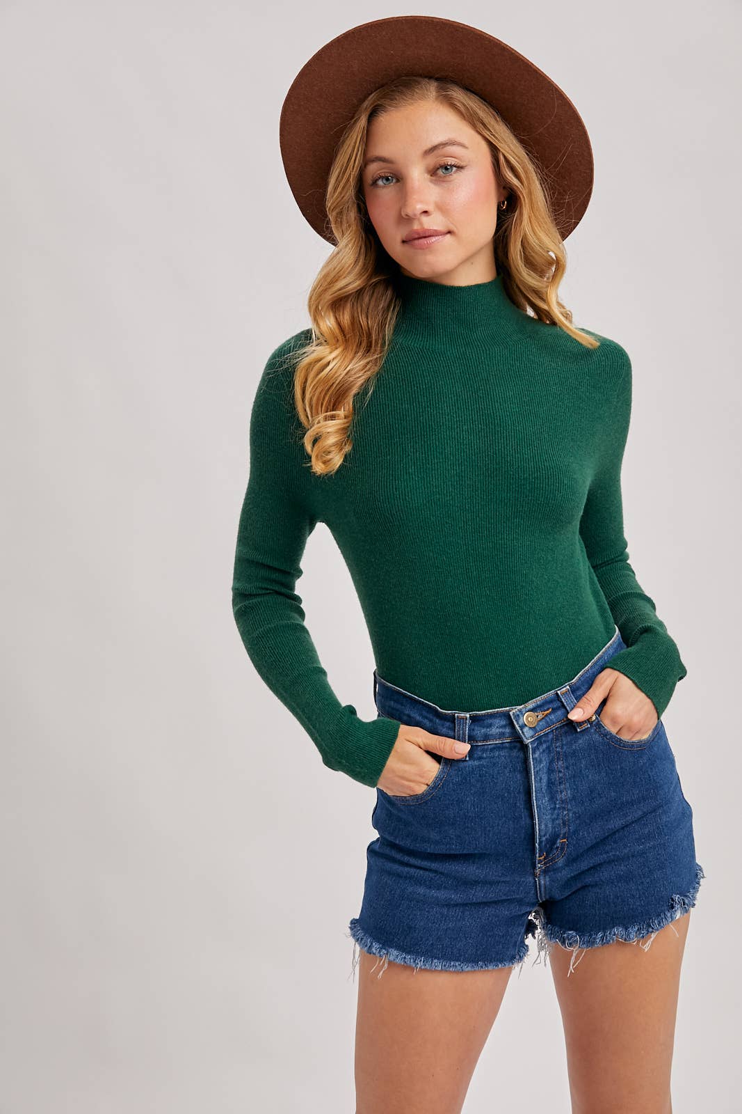 Bluivy - Wholesale Knit Sweater - Women's - WHOLEGARMENT MOCK NECK RIBBED KNIT SWEATER13