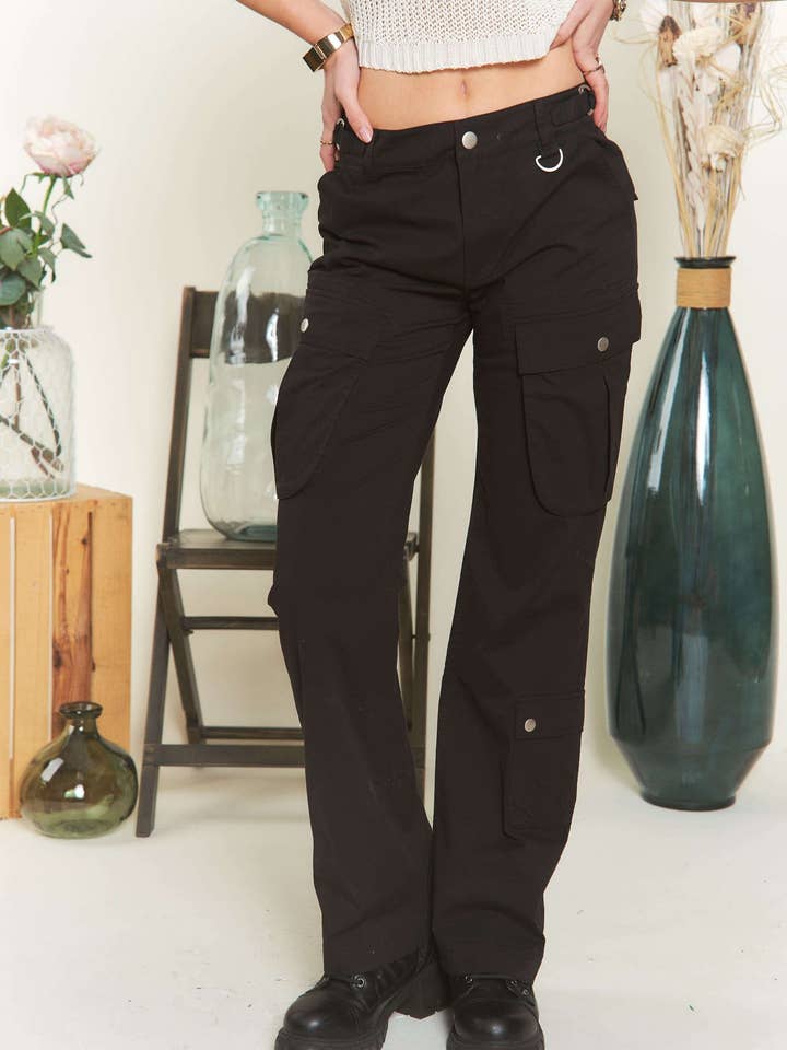 ADORA LA - Wholesale Pants - Women's - CEP3206 - LOW RISE STRAIGHT CARGO PANTS