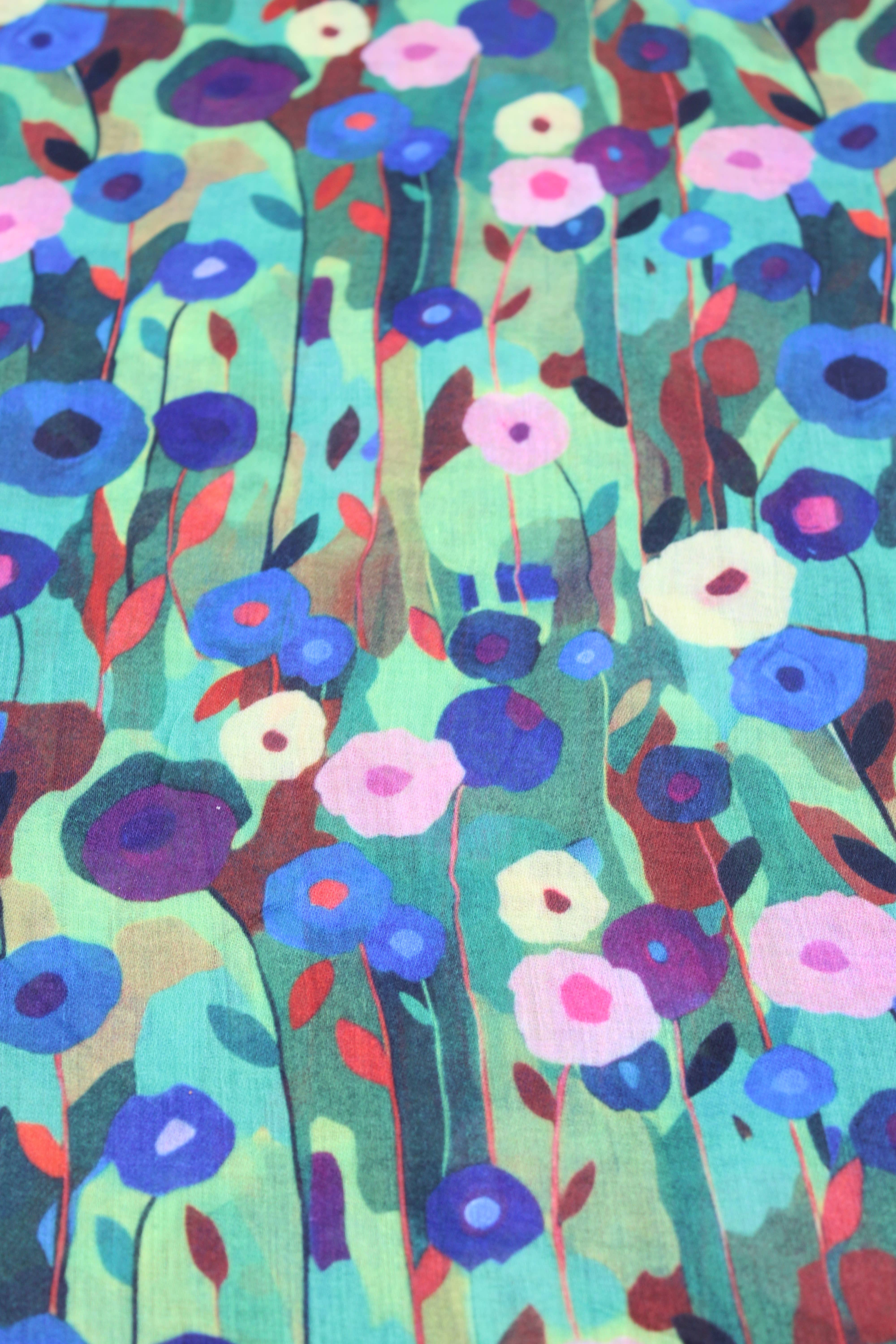 Shebobo - Wholesale Scarf - Women's - Poppy Dreams Floral Print Scarf Wrap 9