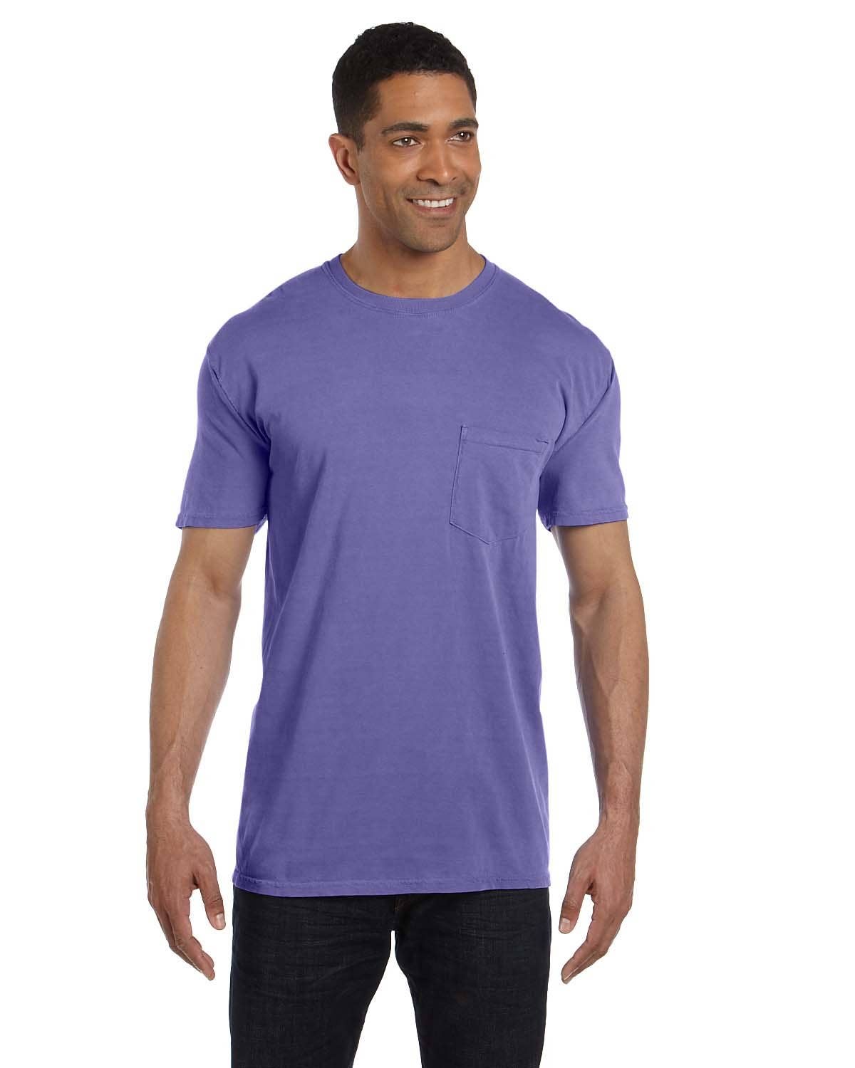 Total Apparel - Wholesale T-Shirt - Unisex - Comfort Colors Garment-Dyed Pocket Blank T-Shirt | 6030CC36