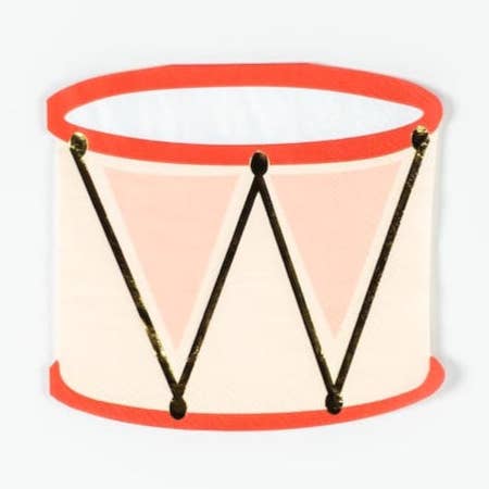 HOL25-CN7- Nutcracker Drum Napkins for wholesale by Gatherings by Curated Paperie